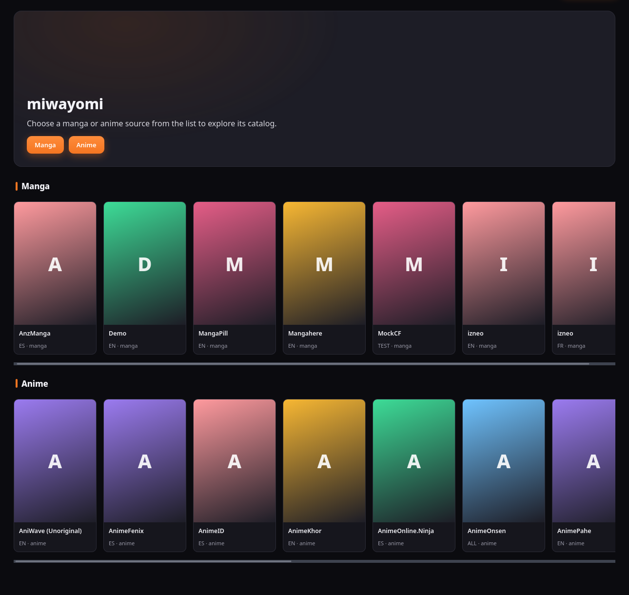 miwayomi interface