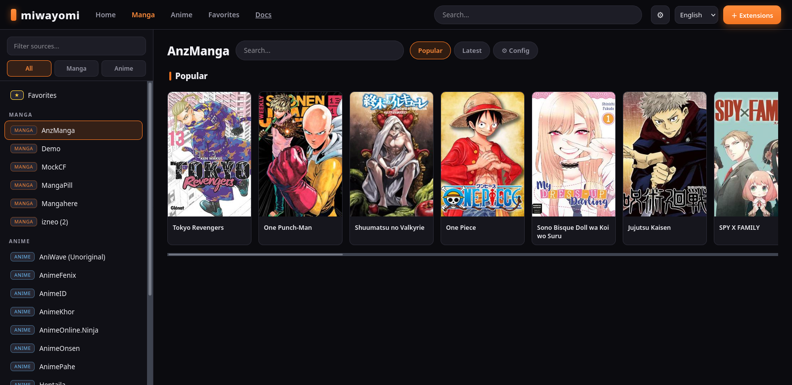 miwayomi interface